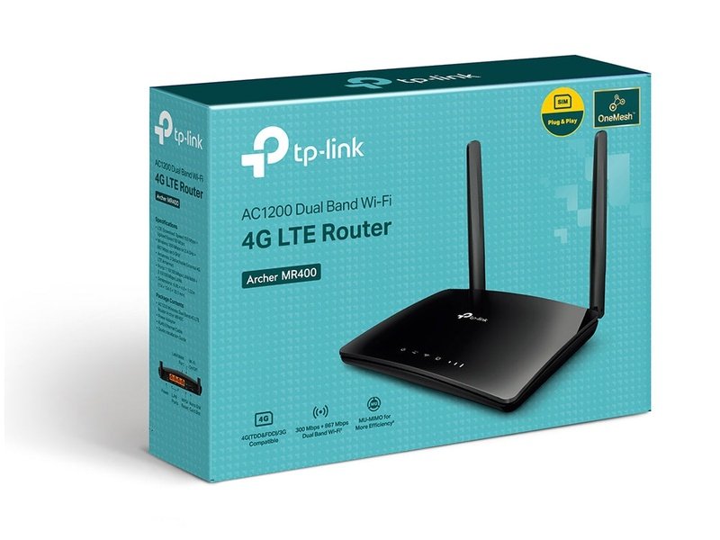 TP-Link ARCHER MR400 AC1200 Wireless Dual Band 4G LTE Router