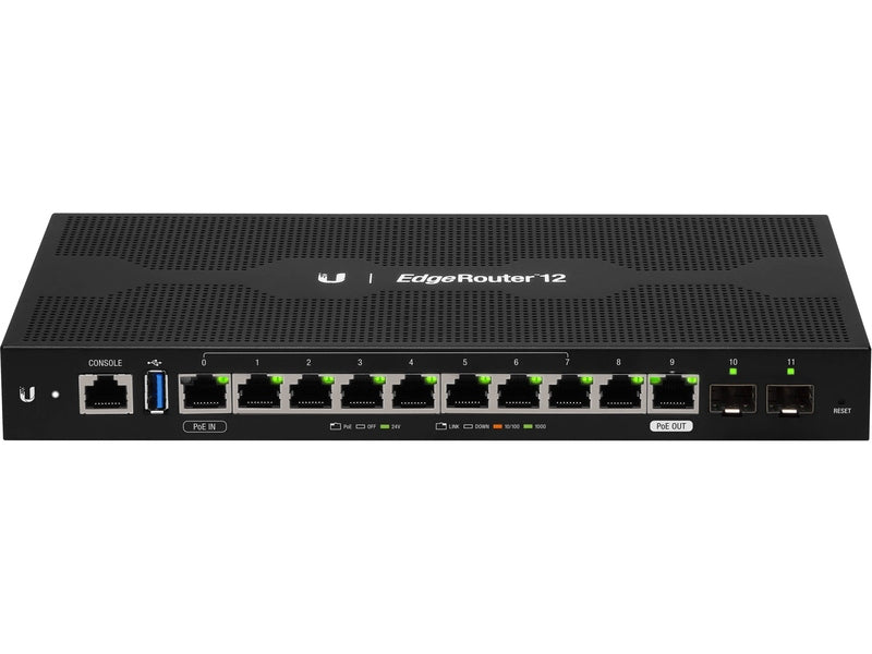 Ubiquiti EdgeRouter 12 10-Port Gigabit Router 2 SFP Ports