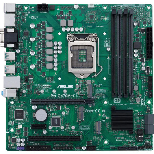 ASUS PRO Q470M-C/CSM Q470M LGA1200 (Intel 10th Gen) uATX motherboard carte mère - ADYASTORE casablanca maroc