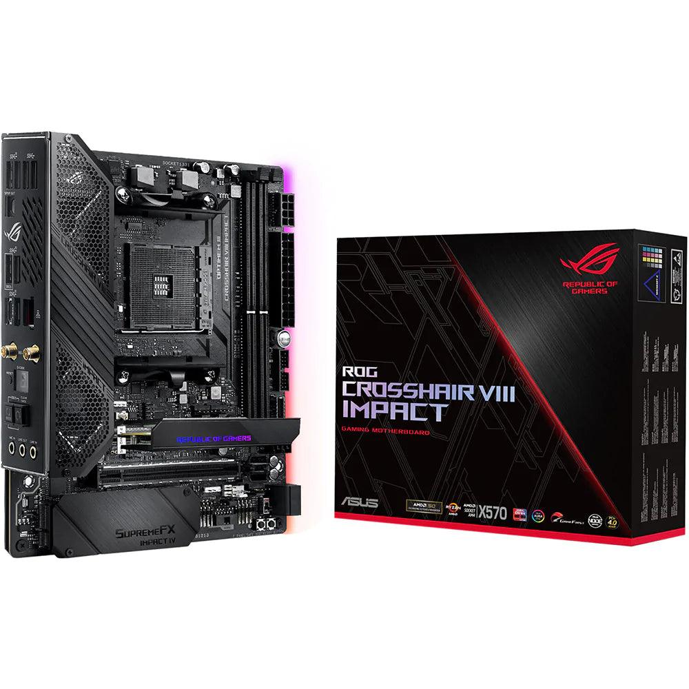 ASUS ROG CROSSHAIR VIII IMPACT AMD AM4 X570 Mini-DTX enthusiast gaming motherboard carte mère - ADYASTORE casablanca maroc