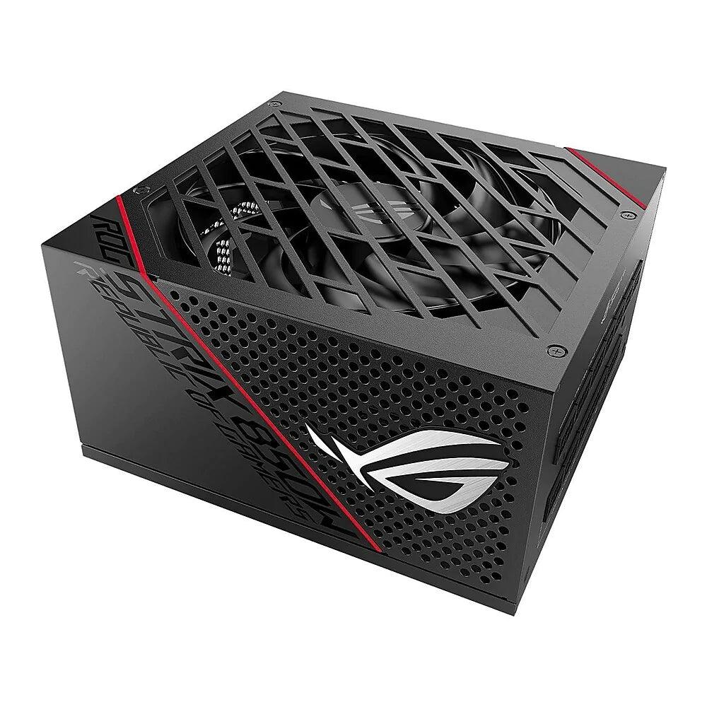 ASUS ROG STRIX 850W 80 PLUS Gold ROG heatsinks Axial-tech fan design dual ball fan bearings Power Supply Unit - ADYASTORE casablanca maroc