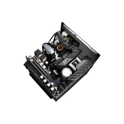 ASUS ROG STRIX 850W 80 PLUS Gold ROG heatsinks Axial-tech fan design dual ball fan bearings Power Supply Unit - ADYASTORE casablanca maroc