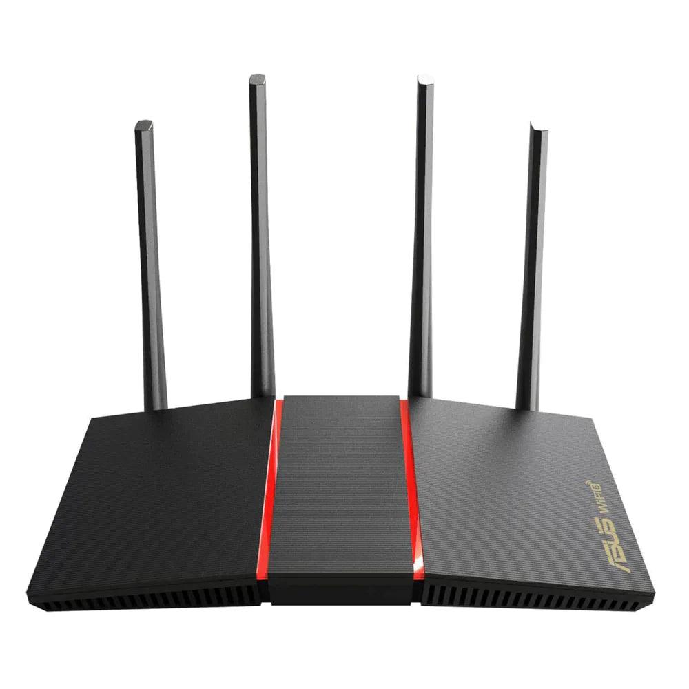 ASUS RT-AX55 AX1800 Dual Band WiFi 6 (802.11ax) Router - Black - ADYASTORE casablanca maroc