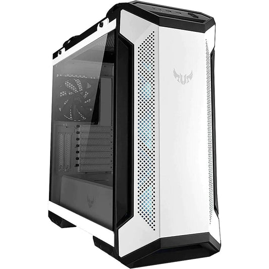 ASUS TUF Gaming GT501 White Edition case supports up to EATX with metal front panel - ADYASTORE casablanca maroc