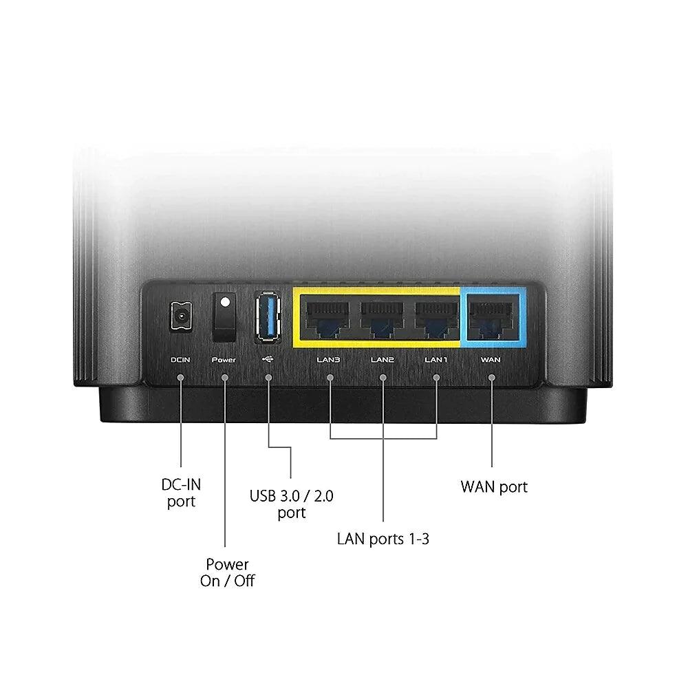 ASUS ZenWiFi AX (XT8) AX6600 Tri-Band WiFi 6 (802.11ax) Whole-Home Mesh WiFi System, 2 Pack - ADYASTORE casablanca maroc