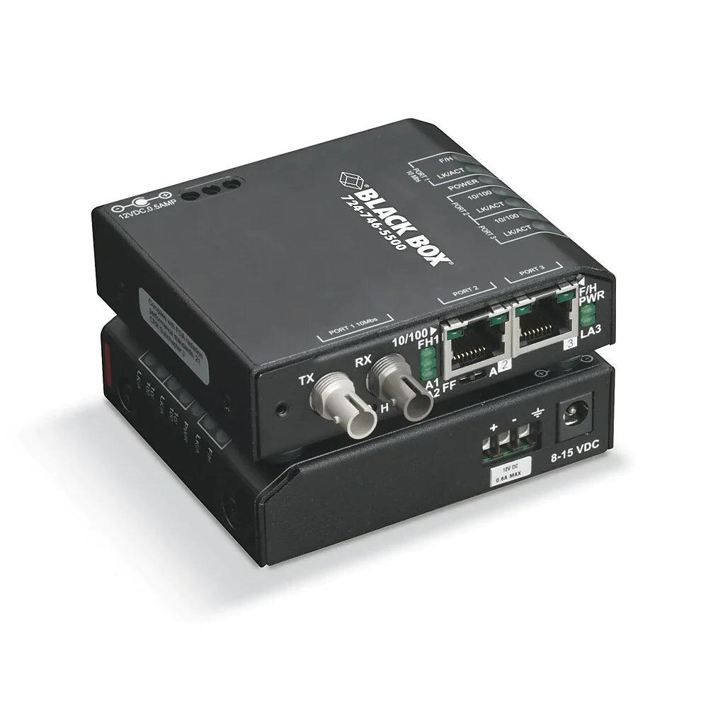 Black Box LBH100A-H-ST Industrial 10/100 Ethernet Switch - Hardened Temperature, 3-Port - ADYASTORE casablanca maroc