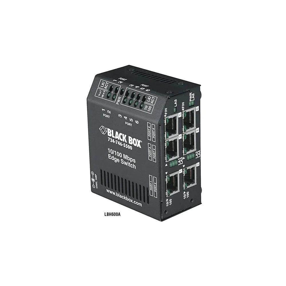 Black Box LBH600A-HD-24 Industrial 10/100 Ethernet Switch - Hardened Temperature, 6-Port - ADYASTORE casablanca maroc