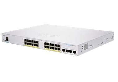 Cisco CBS350-24P-4G-EU Managed 24-port GE, PoE+ 195W, 4x1G SFP - ADYASTORE casablanca maroc