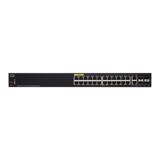 Cisco SF350-24P 24-Port 10/100 POE Managed Switch | 800 MHz ARM | 512MB Memory | 256MB Flash - ADYASTORE casablanca maroc