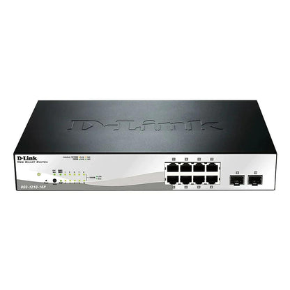 D-Link DGS-1210-10P 10-port Gigabit PoE Smart Switch - including 2 Combo SFP ports - ADYASTORE casablanca maroc