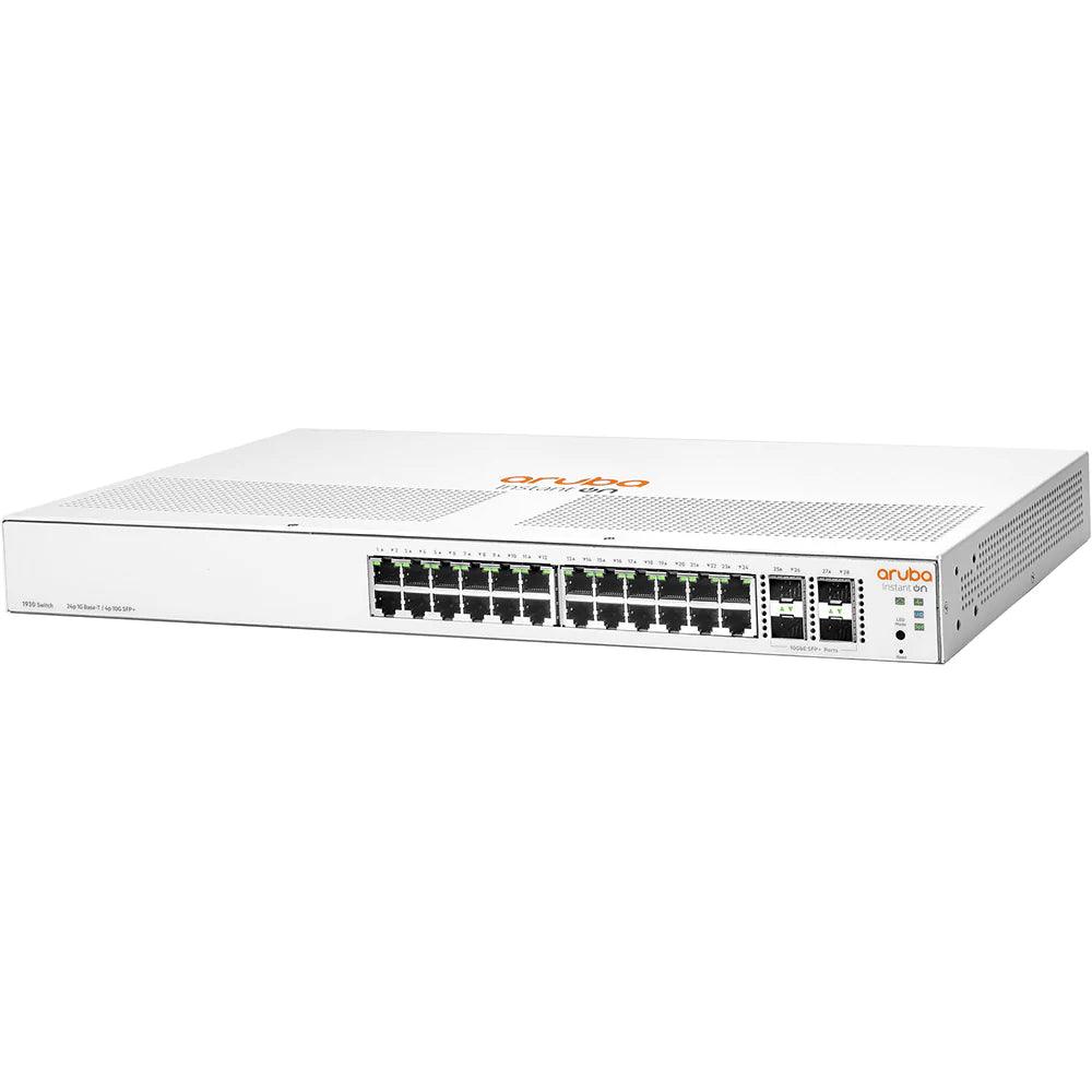 HP JL682A Instant On 1930 24-Port Gigabit Managed Switch with 10Gb SFP+ White - ADYASTORE casablanca maroc