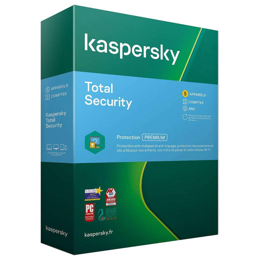 KASPERSKY TOTAL SECURITY - 5 POSTES / 1 AN - ADYASTORE casablanca maroc