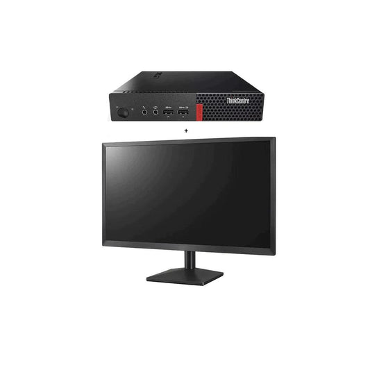 Lenovo Refurbished Thinkstation M710 24" Monitor PC Bureau - Intel Core i5-6400T 2.2GHz - 256GB SSD - 16GB Ram - Windows 10 Pro - ADYASTORE casablanca maroc