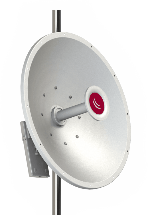 MikroTik mANT30 Antenna 4.7-5Ghz 30dBi Dual-Pol 45deg Slant Dish (RP-SMA patch cables included) - ADYASTORE casablanca maroc