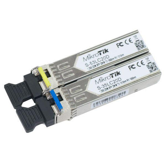 MikroTik Single-Mode DDM SFP Transceiver Pair - ADYASTORE casablanca maroc