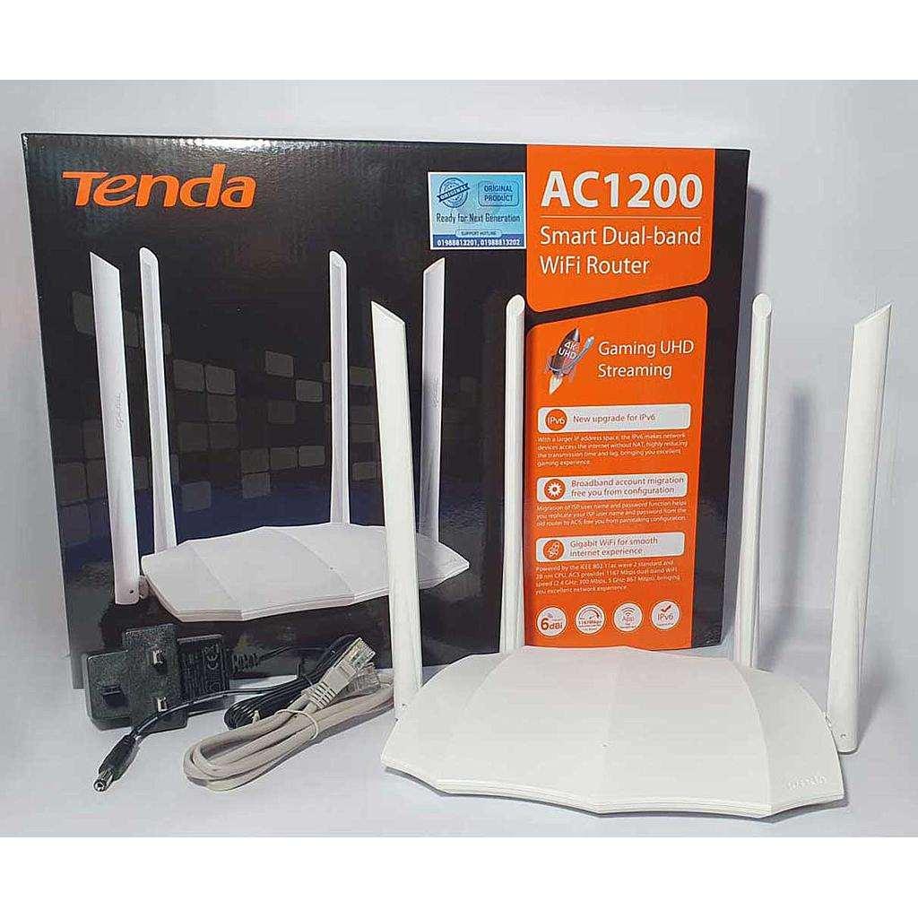 TENDA AC1200 SMART DUAL BAND WIFI ROUTER - ROUTEUR - ADYASTORE casablanca maroc