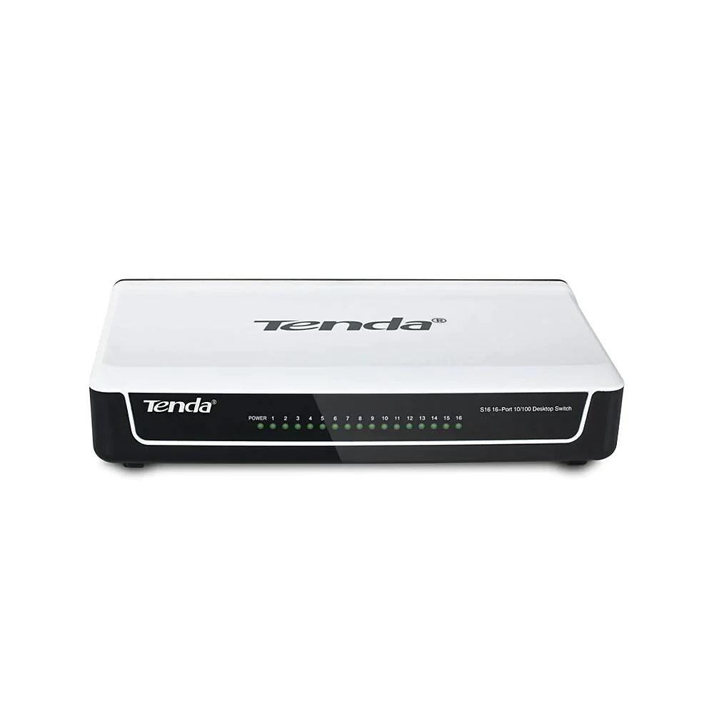 Tenda S16 16-Port 10/100 Fast Desktop Switch (NET-TD-S16) - ADYASTORE casablanca maroc