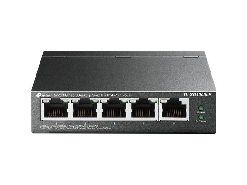 ﻿TP-Link TL-SG1005LP 4-Port PoE+ 40W Gigabit Desktop Switch with 1-Port RJ45