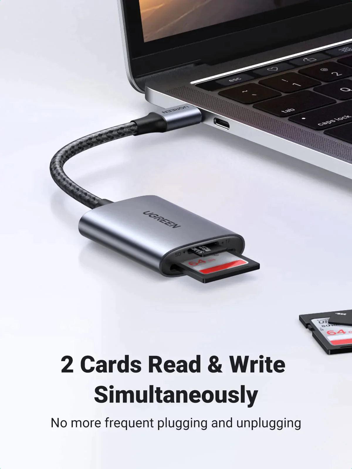 Ugreen 2 in 1 USB C SD Card Reader - ADYASTORE casablanca maroc