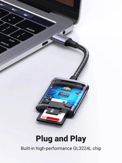 Ugreen 2 in 1 USB C SD Card Reader - ADYASTORE casablanca maroc