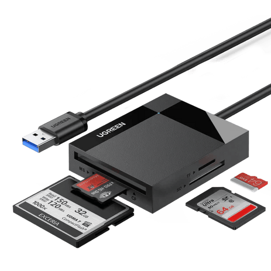 Ugreen 4-in-1 USB 3.0 to SD CF TF MS Card Adapter - ADYASTORE casablanca maroc
