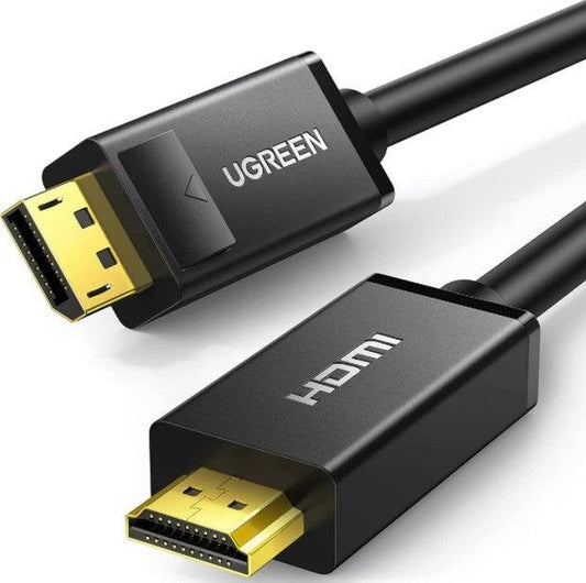 Ugreen 4K UHD DP to HDMI Cable, Audio Video Sync, Support 4K 3D Vision, Stable Single Transfer, 2.25Gbps Bandwidth, 2 Meter Length, Black | 10202About this item - ADYASTORE casablanca maroc
