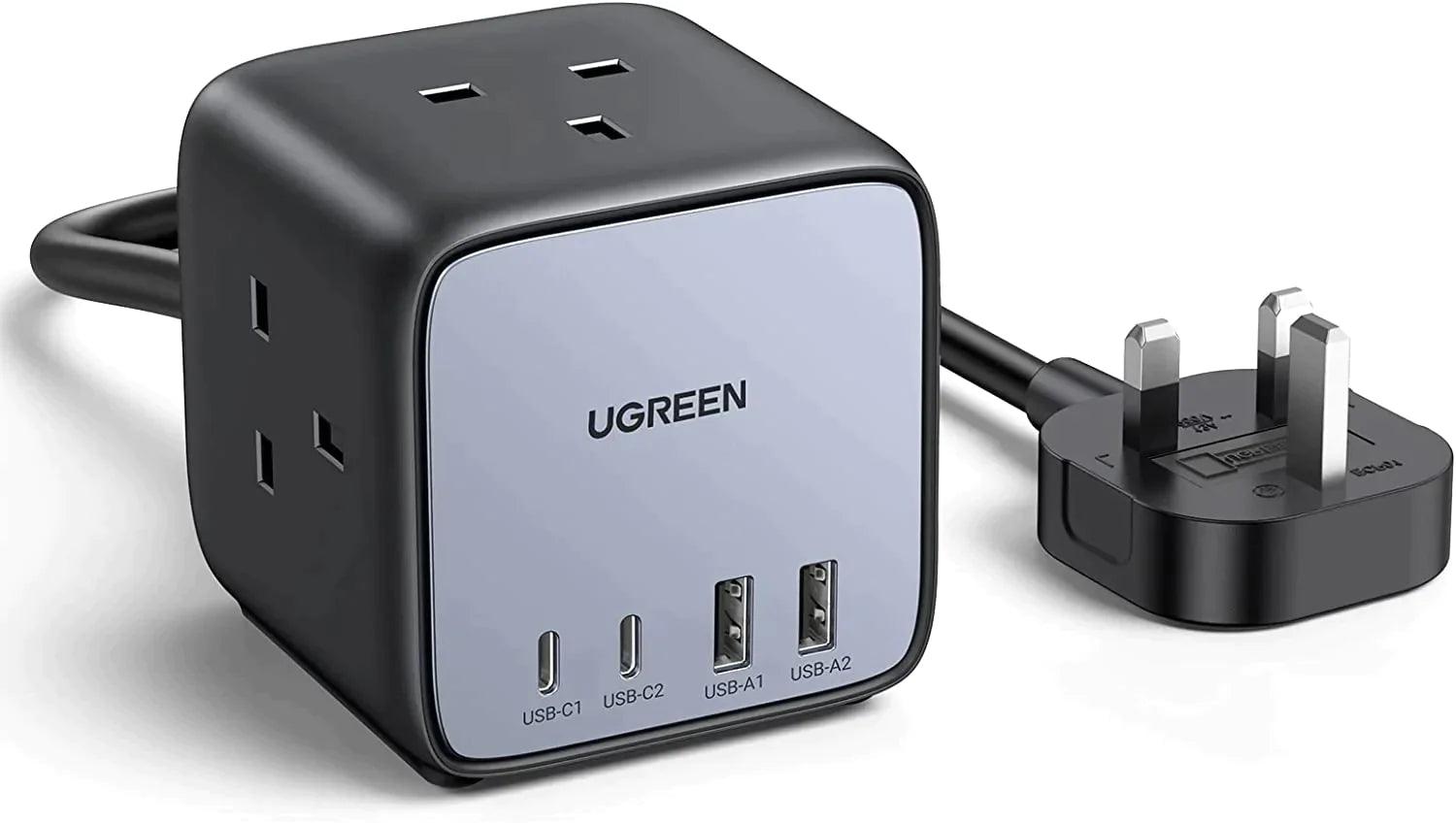 UGREEN 65W Power Strip DigiNest Cube GaN Extension Lead with USB C Slots - ADYASTORE casablanca maroc