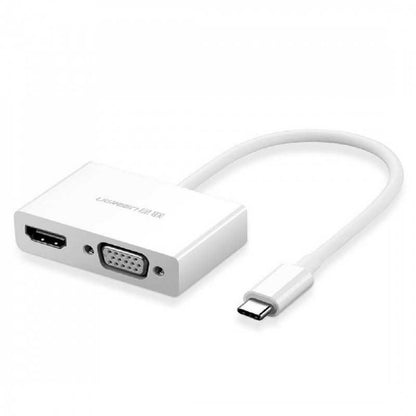 Ugreen Convertisseur USB-C to HDMI+VGA Blanc - ADYASTORE casablanca maroc
