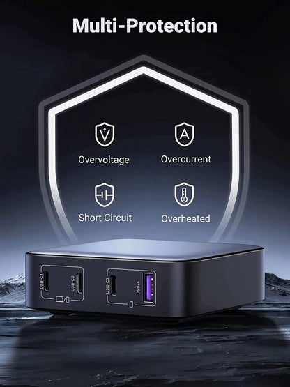 UGREEN Nexode 4 Ports 100W GaN Desktop Charger - ADYASTORE casablanca maroc