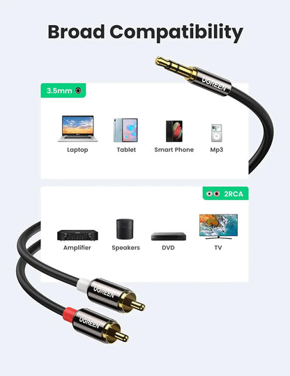 Ugreen RCA to 3.5mm Cable - ADYASTORE casablanca maroc
