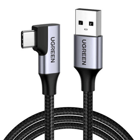 UGREEN Right Angle USB C Cable 3.0 Type C Charger Cable Fast Charging 5Gbps - ADYASTORE casablanca maroc