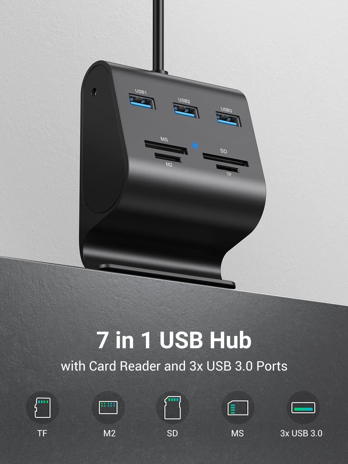 Ugreen USB 3.0 Hub Card Reader with Phone Stand - ADYASTORE casablanca maroc