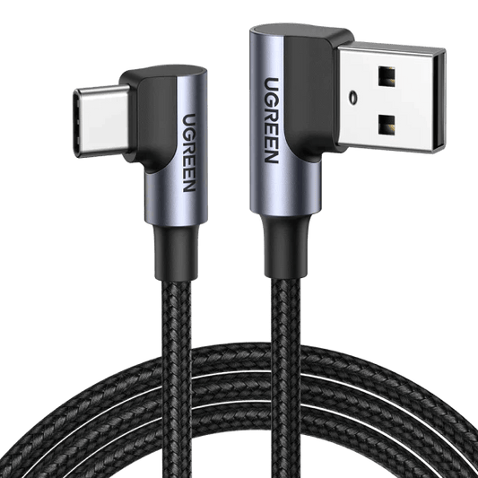 UGREEN USB C 90 Degree Cable 3A Right Angle Type C Charger Cable - ADYASTORE casablanca maroc