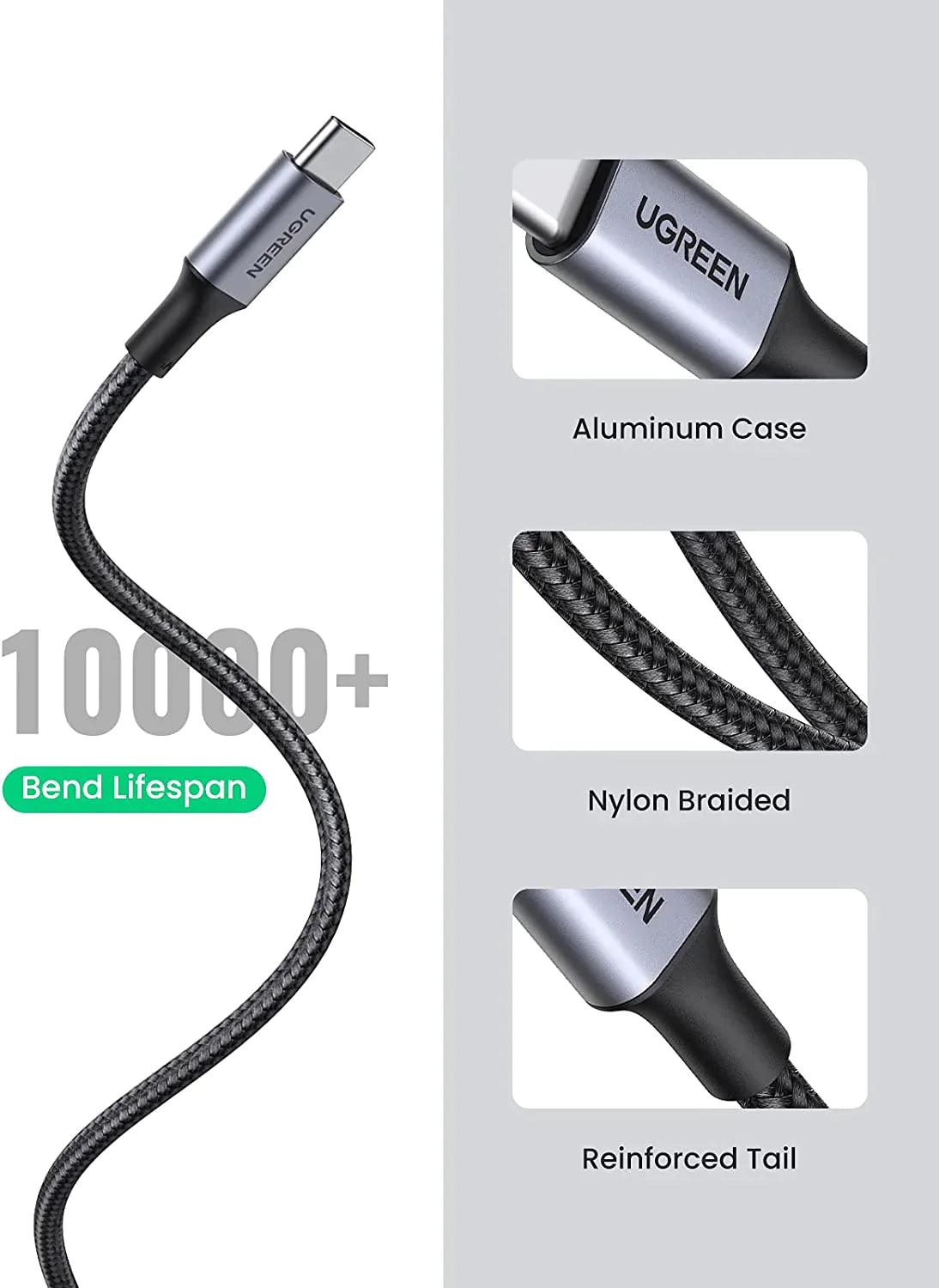 UGREEN USB C Cable 3A Fast Charging USB to Type C Lead Nylon Braided - ADYASTORE casablanca maroc