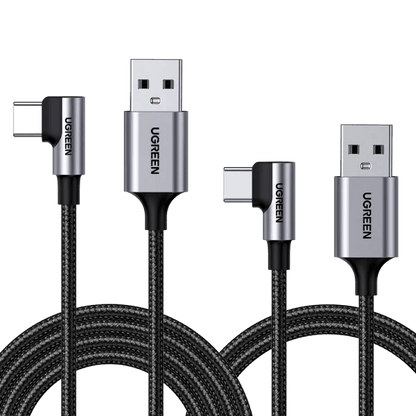UGREEN USB C Cable 90 Degree 2 Pack Right Angle Type C Charger Lead Fast Charging - ADYASTORE casablanca maroc