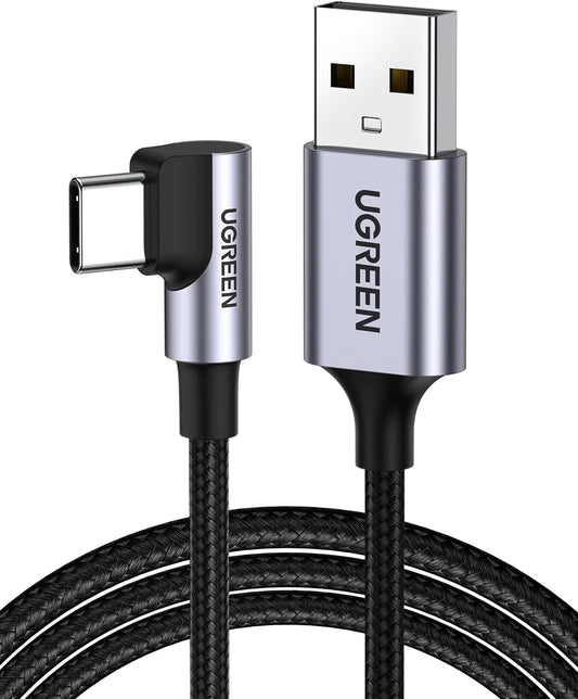 UGREEN USB C Cable 90 Degree 3A Right Angle Type C Charger Cable Fast Charging - ADYASTORE casablanca maroc