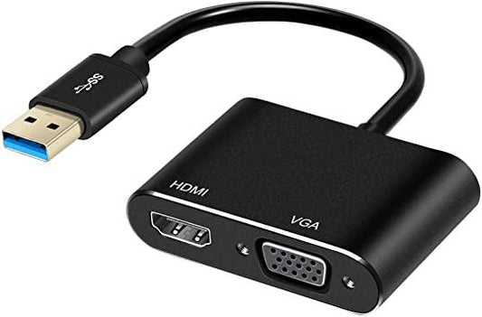 USB-C 3.0 TO VGA/HDMI ADAPTER - ADAPTATEUR - ADYASTORE casablanca maroc