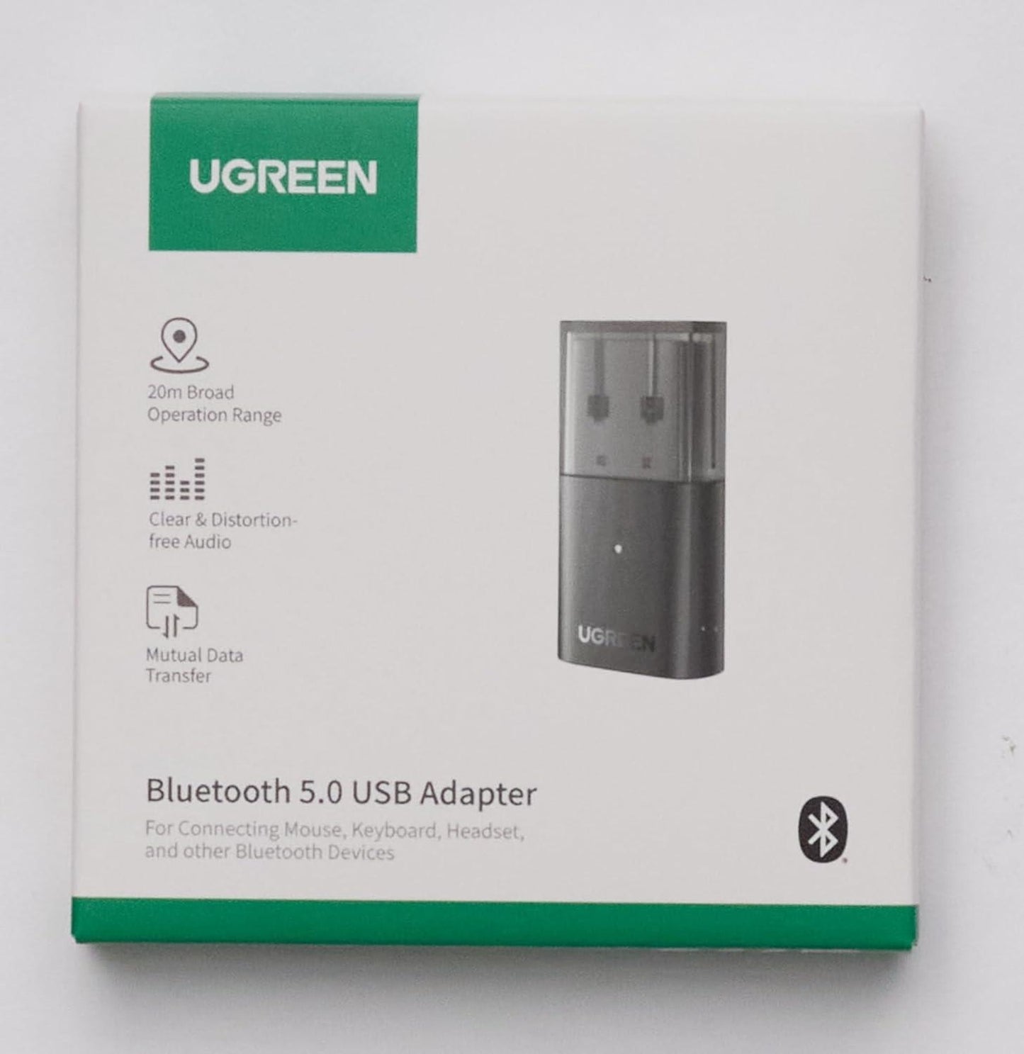 UGREEN Dongle Bluetooth 5.0 Clé Bluetooth pour PC Adaptateur Carte Bluetooth USB pour Manette de Jeu Casque Écouteur Enceinte Souris Clavier Imprimante Compatible avec Windows 11 10 8.1 7 (Noir) - ADYASTORE casablanca maroc