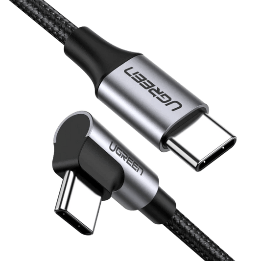 UGREEN USB C to USB C Cable 60W Right Angle - ADYASTORE casablanca maroc